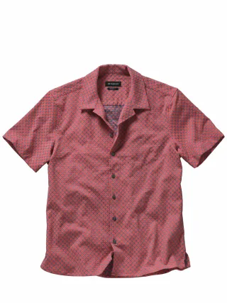 Mey & Edlich Herren Aveiro-Azulejo-Hemd Rot 99 % Baumwolle, 1 % Elasthan
