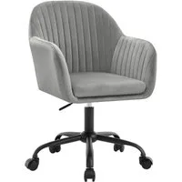 Woltu Schreibtischstuhl, Homeoffice Stuhl mit Rollen, Schminkstuhl höhenverstellbar
