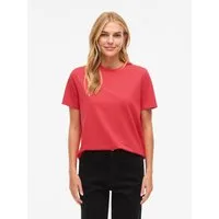 Vila Kurzarmshirt VINORA S/S T-SHIRT - NOOS Baumwollmischung, regular fit