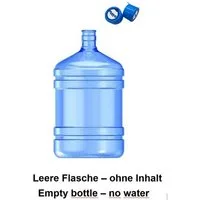 Mutto Trinkflasche mutto Wasserflasche Gallone für max. 19 L mit 2 Deckel - ohne Inhalt