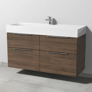 Sanipa 3way Waschtischunterbau zu Kaldewei Silenio Waschtisch mit 4 Auszügen, Eiche-Arizona UM45780