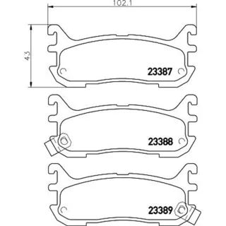 Hella Bremsbel?ge hinten Mazda 323 Mx-5