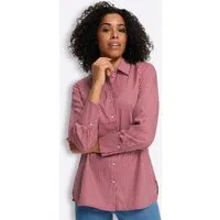 Sieh an! Klassische Bluse Longbluse Langarm