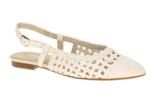 Gabor 81.631.21 Damenschuhe Sling Pumps creme wei? Echtleder 0,5cm Absatz