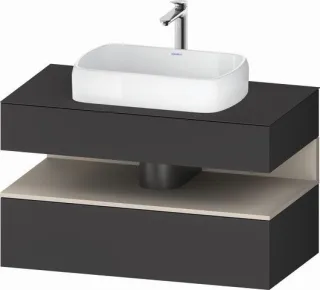 Duravit Qatego Konsolenwaschtischunterbau wandhängend Graphit Matt 1000x550x600 mm - QA4731083490010 QA4731083490010