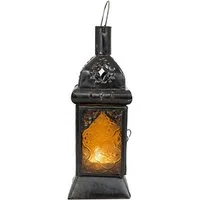 Marrakesch Orient & Mediterran Interior Teelichthalter Linterna oriental Talba naranja (1 St), Handarbeit