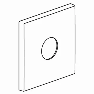 Abdeckplatte kpl eckig o.Umst, brushed steel Bluebox,538590 538590