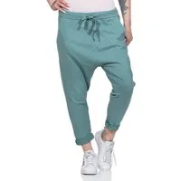 CLEO STYLE Jogginghose Damen Jogginghose 104 Petrol Elastikbund mit Tunnelzug, Unifarben
