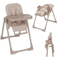 lionelo Hochstuhl LINN PLUS (Set), 2in1/Liegefunktion/6 Höhen/3 Lehnen/Tablett