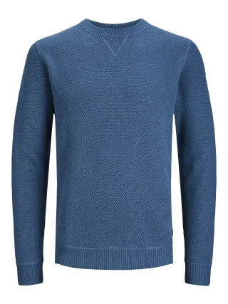 JACK&JONES - -JPRBLUCAMERON KNIT CREW NECK CH Blau - Gr. - XXL