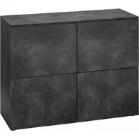 borchardt Möbel Kommode Rova, Sideboard mit 4 Türen, Breite 93 cm, 4-türig, Kommode mit viel Stauraum, schieferfarben