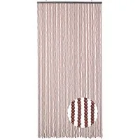 Kobolo Türvorhang Perlenvorhang CHOCO Holzperlen braun 50 Stränge (1 St), Ösen, halbtransparent