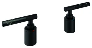 GROHE Hebelgriffe Atrio Private Collection 48465, Vanilla Noir Caesarstone phantom black, 48465KF0 48465KF0