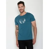 GreenBomb T-Shirt Guide Moose Creek (1-tlg., 1) klassischer Schnitt, tailliert, Rundhalsausschnitt, Bio-Baumwolle