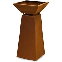 Rostikal Dekosäule Pflanzsäule mit Pflanzschale (Set), Säule mit Pflanzschale