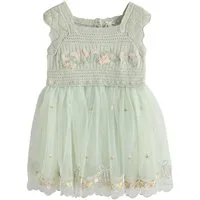 Next Partykleid Partykleid mit Tüll, Blumenmuster und Häkelbesatz (1-tlg)