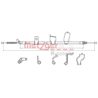 Metzger Handbremsseil hinten links Nissan Qashqai 1 17.0327