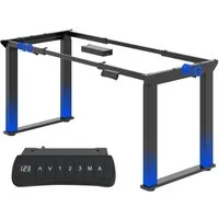 FLEXISPOT Schreibtisch Höhenverstellbarer Schreibtischgestell mit 4-Beinen (Dual-Motor, Großzügige Tischplattengröße 120-200 cm, 3 Speicherhöhen & Timer & Anti-Kollision & LED-Display), Moderner Esstisch, Home & Office, Max. Load: 150KG