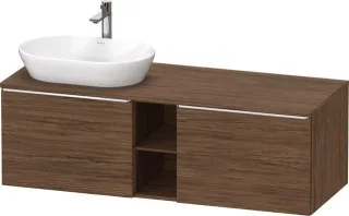 Duravit D-Neo Konsolenwaschtischunterbau wandhängend Nussbaum dunkel Matt 1400x550x459 mm - DE4950L1 DE4950L10210000