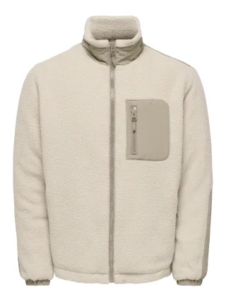 ONLY&SONS - ONSTYRO PADDED SHERPA JACKET NOOS Grau - Gr. - XXL