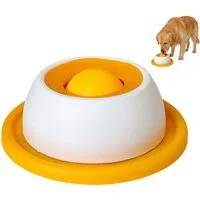 Ledander Futternapf Lick Bowl Für Hunde,Nassfutter Lick Pad Mit Antirutschmatte, PP, Futternapf mit Integrierter Drehkugel für Gelangweilte Welpen Katzen