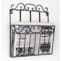 DanDiBo Zeitungsständer Wandregal 09913 Magazinhalter 38 cm Küchenregal Zeitungshalter