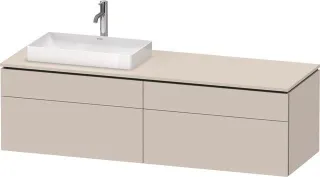 Duravit L-Cube Konsolenwaschtischunterbau wandhängend Taupe Supermatt 1620x550x482 mm - LC4871L83830 LC4871L83830000