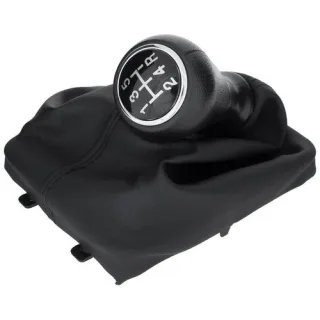 Schaltknauf Schaltmanschette + Rahmen Knauf in Schwarz 5-Gang für Peugeot 206 / 406