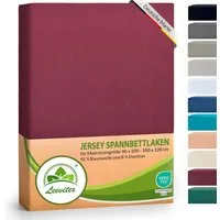 leevitex® Spannbettlaken Luxus, verschiedene Größen, Stoffgewicht 250 g/m², 40 cm Steghöhe, Jersey-Elasthan, Gummizug: rundum, (1 Stück), OEKO-TEX® Standard 100 Zertifikatsnummer 10.HTR.85321 zertifiziert