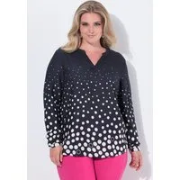 MIAMODA Longbluse Bluse Regular Fit Punkte-Verlauf Langarm