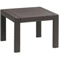 Allibert Gartentisch "Victoria", 59 x 59 x 43 cm (B x T x H), aus Polyrattan