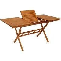 DEGAMO Gartentisch LAGO, 110/160x75cm, klappbar und ausziehbar, Eukalyptus