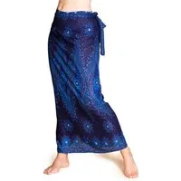 PANASIAM Sommerrock Wickelrock Damen leichter Sommerrock lang aus 100% Viskose Strandrock Pareo Rock - Bikini Cover-up im Boho Stil in farbenfrohen Designs