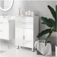 Kleankin Badkommode Badezimmerschrank (Badezimmer-Aufbewahrungsschrank, 1 St., mit Schublade, verstellbare Regale), 60 x 30 x 93 cm, Weiß