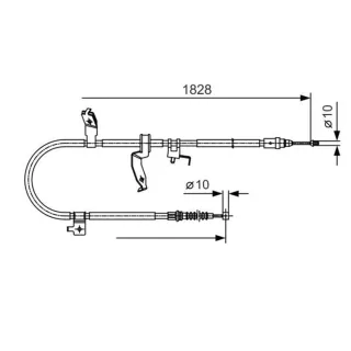 Bosch Handbremsseil hinten links Mazda 5