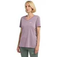 Jack Wolfskin T-Shirt 0 mit V-Ausschnitt, Kurzarm, aus Polyester, normale Passform