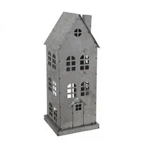 Grafelstein Kerzenlaterne Laterne ZINKHAUS grau aus Metall H38cm Lichthaus Dekohaus - GROSS