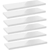 Woltu Wandregal, 6-tlg., Schweberegal Regal Wanddeko aus MDF