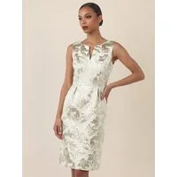 Apart Brautkleid mit Glanzjacquard und V-Ausschnitt