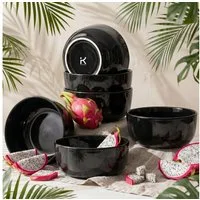 KONSIMO® Müslischale VICTO Schüssel-Set hergestellt in der EU, Steingut, (6-Personen Set, 6-tlg), spülmaschinengeeignet, mikrowellengeeignet, 6x Schale