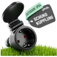greate. Steckdose Schuko Kupplung 230V Aussenbereich IP54 Schukosteckdose Schukokupplung, 1-St.