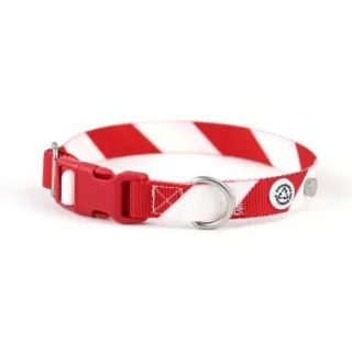 Barkalot Hundehalsband Recyceltes Polyester weiß/ rot M