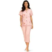comtessa Schlafanzug Dreamy breeze (Set, 2 tlg., 2-teilig) Damen Pyjama 2-teilig 7/8 Hose Baumwolle Sommer große Größen