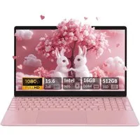 Auusda 15,6-Zoll-Laptop mit 1 Kamera und eingebautem Akku Notebook (39,6 cm/15.6 Zoll, Intel Alder Lake N95, 16 GB, 512 GB SSD, hintergrundbeleuchtete Tastatur & Fingerabdruck-Entsperrsystem)
