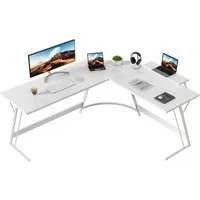 GUNJI Eckschreibtisch L-förm Computertisch Schreibtisch Gamer Tish 120/130/160 (Schreibtisch,130CM Computertisch L Form, PC Tisch,mit Monitorständer)