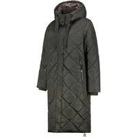 SUBLEVEL Steppjacke Damen Mantel mit Kapuze lange Winter Jacke Parka Stehkragen, Kapuze, flauschig, kuschelig, warm, Outdoor, Mantel
