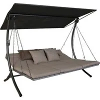 Angerer Freizeitmöbel Hollywoodschaukel Luxus Smart sand, 3-Sitzer, Bettfunktion, OTTOs Choice, BxTxH: 210x145x160 cm