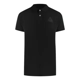 Schwarzes Poloshirt Mit Eisberg-dreieck-logo