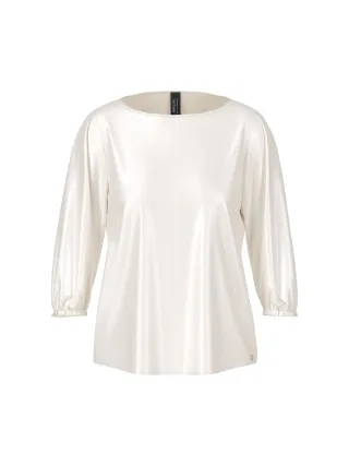 Marc Cain Additions - Feminine Bluse in reiner Seide off-white - Gr. - 40