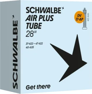 Schwalbe Air Plus Schlauch 28" NR. 17-AP schwarz ETRTO 37/47-622/635 DV 40 mm